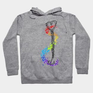 Rainbow Heart chain Hoodie